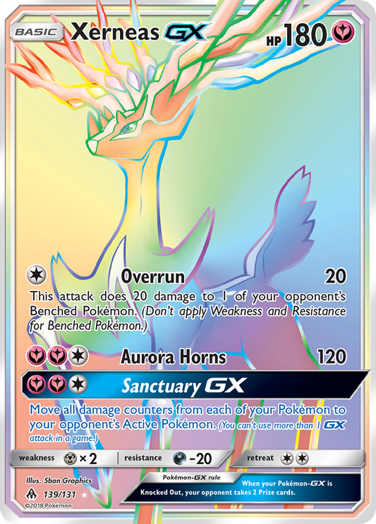 XerneasGX (Forbidden Light SET) (Pokémon) (Basic, GX) (Fairy) (HP: 180) (Rare Rainbow) (PKM Forbidden Light SET-48)