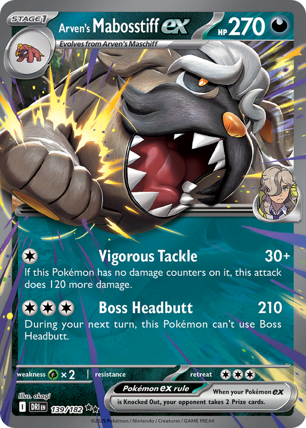 Arven's Mabosstiff EX - Destined Rivals SET-139