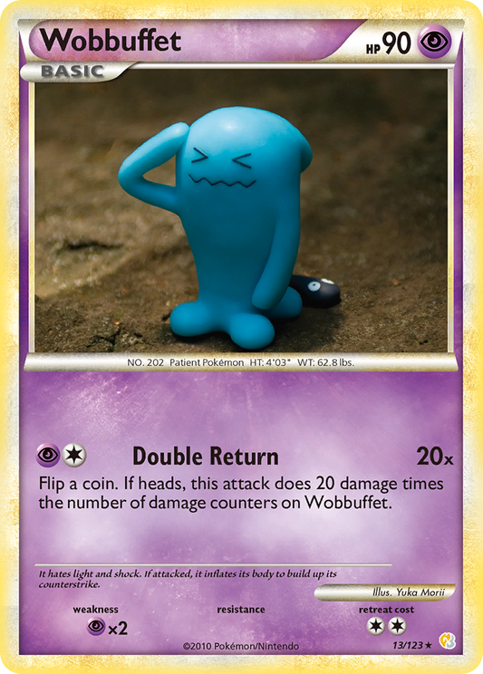 Wobbuffet (HeartGold & SoulSilver SET) (Pokémon) (Basic) (Psychic) (HP: 90) (Rare Holo) (PKM HeartGold & SoulSilver SET-29)
