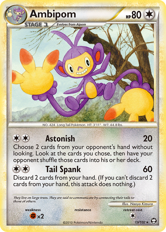 Ambipom (HS Triumphant SET) (Pokémon) (Stage 1) (Colorless) (HP: 80) (Rare) (PKM HS Triumphant SET-8)