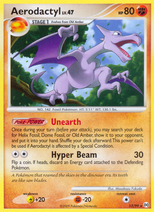 Aerodactyl (Arceus SET) (Pokémon) (Stage 1) (Fighting) (HP: 80) (Rare) (PKM Arceus SET-5)