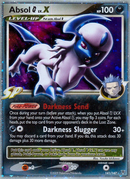 Absol G LV.X (Supreme Victors SET) (Pokémon) (LevelUp, SP) (Darkness) (HP: 100) (Rare Holo LV.X) (PKM Supreme Victors SET-48)