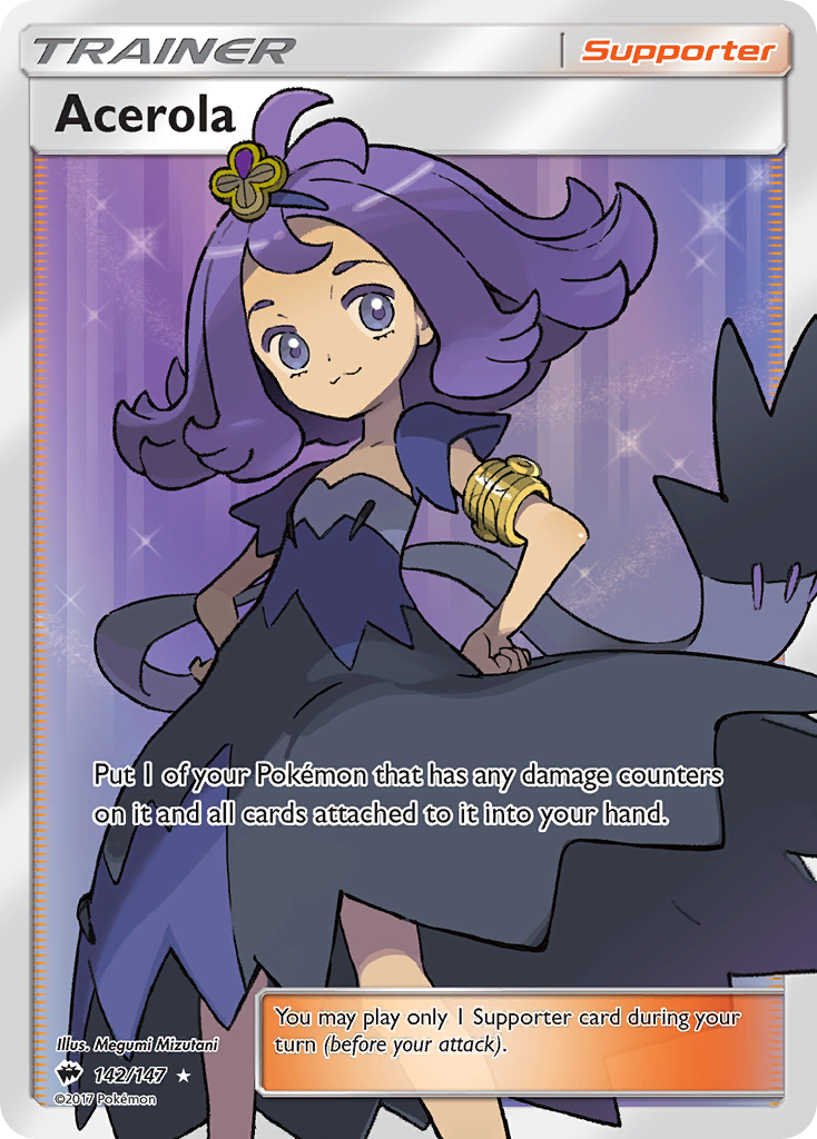 Acerola (Burning Shadows SET) (Trainer) (Supporter) (Rare Ultra) (PKM Burning Shadows SET-53)