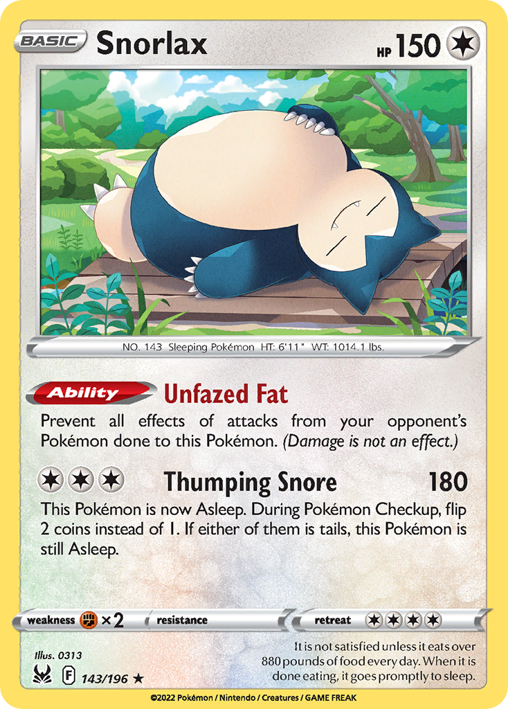Snorlax - Lost Origin SET-143