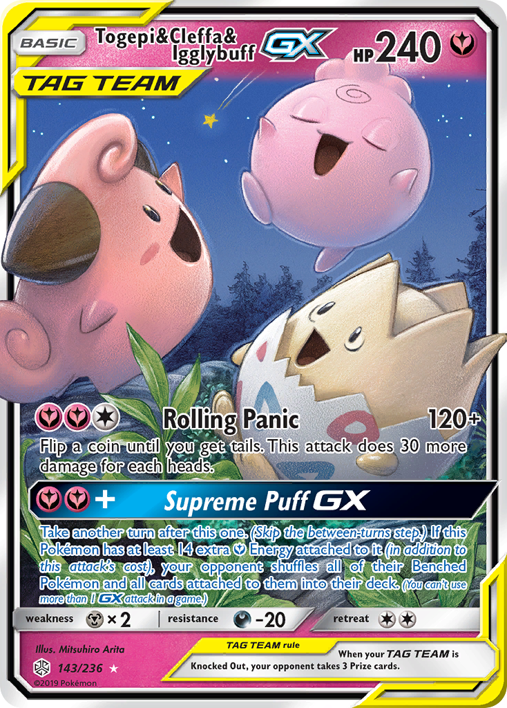 Togepi & Cleffa & Igglybuff-GX - Cosmic Eclipse SET-143