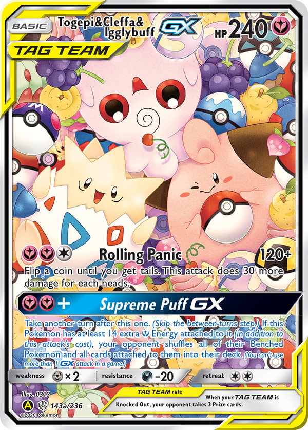 Togepi & Cleffa & Igglybuff-GX - Cosmic Eclipse SET-143a