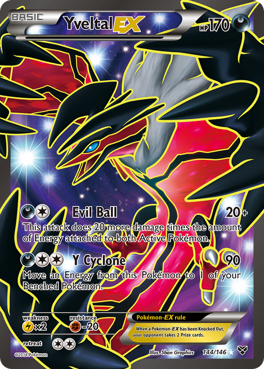 YveltalEX (XY SET) (Pokémon) (Basic, EX) (Darkness) (HP: 170) (Rare Ultra) (PKM XY SET-51)