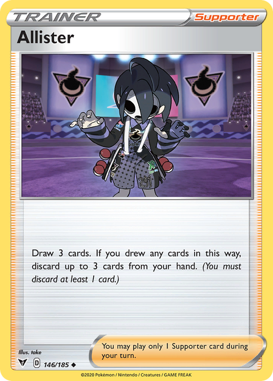 Allister (Vivid Voltage SET) (Trainer) (Supporter) (Uncommon) (PKM Vivid Voltage SET-53)