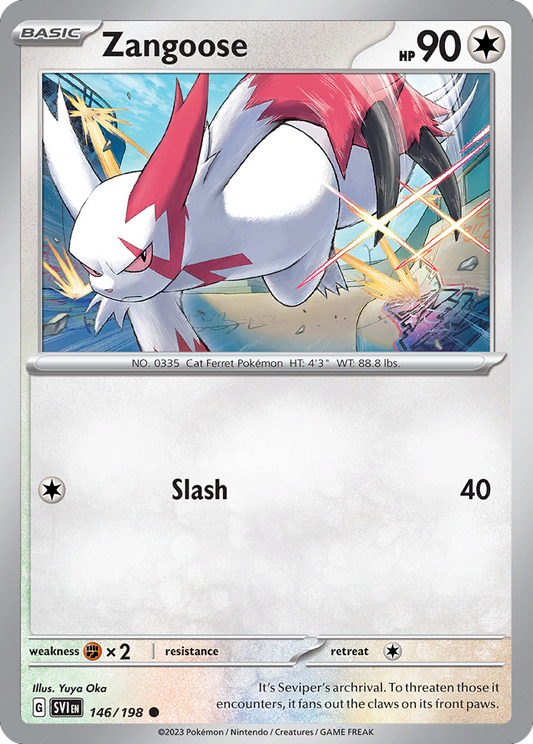 Zangoose (Scarlet & Violet SET) (Pokémon) (Basic) (Colorless) (HP: 90) (Common) (PKM Scarlet & Violet SET-53)
