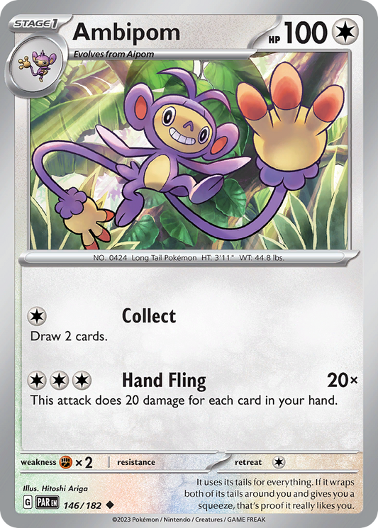 Ambipom (Paradox Rift SET) (Pokémon) (Stage 1) (Colorless) (HP: 100) (Uncommon) (PKM Paradox Rift SET-53)