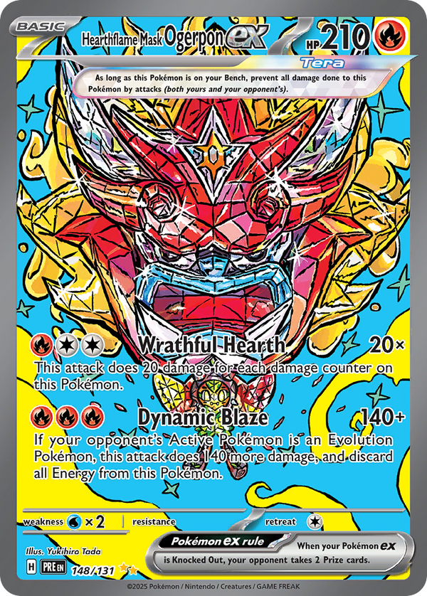 Hearthflame Mask Ogerpon EX - Prismatic Evolutions SET-148
