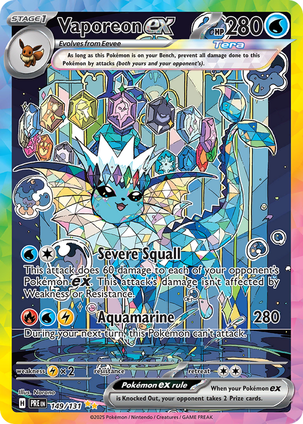 Vaporeon EX - Prismatic Evolutions SET-149