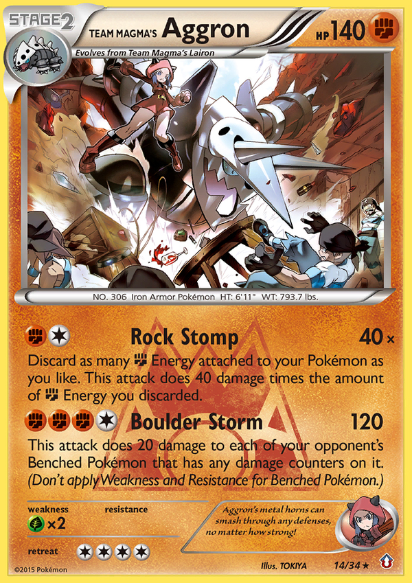 Team Magma's Aggron - Double Crisis SET-14