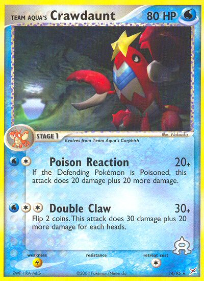 Team Aqua's Crawdaunt - Team Magma vs Team Aqua SET-14