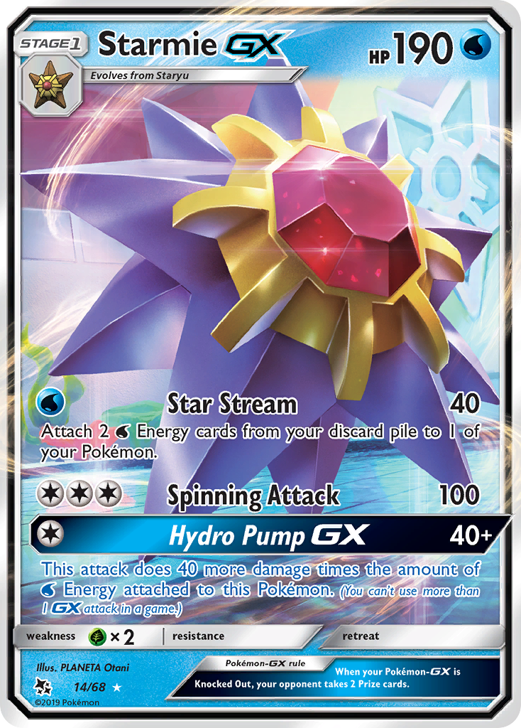 Starmie-GX - Hidden Fates SET-14