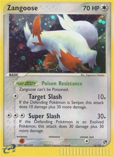 Zangoose (Sandstorm SET) (Pokémon) (Basic) (Colorless) (HP: 70) (Rare Holo) (PKM Sandstorm SET-7)