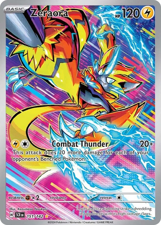 Zeraora (Stellar Crown SET) (Pokémon) (Basic) (Lightning) (HP: 120) (Illustration Rare) (PKM Stellar Crown SET-59)