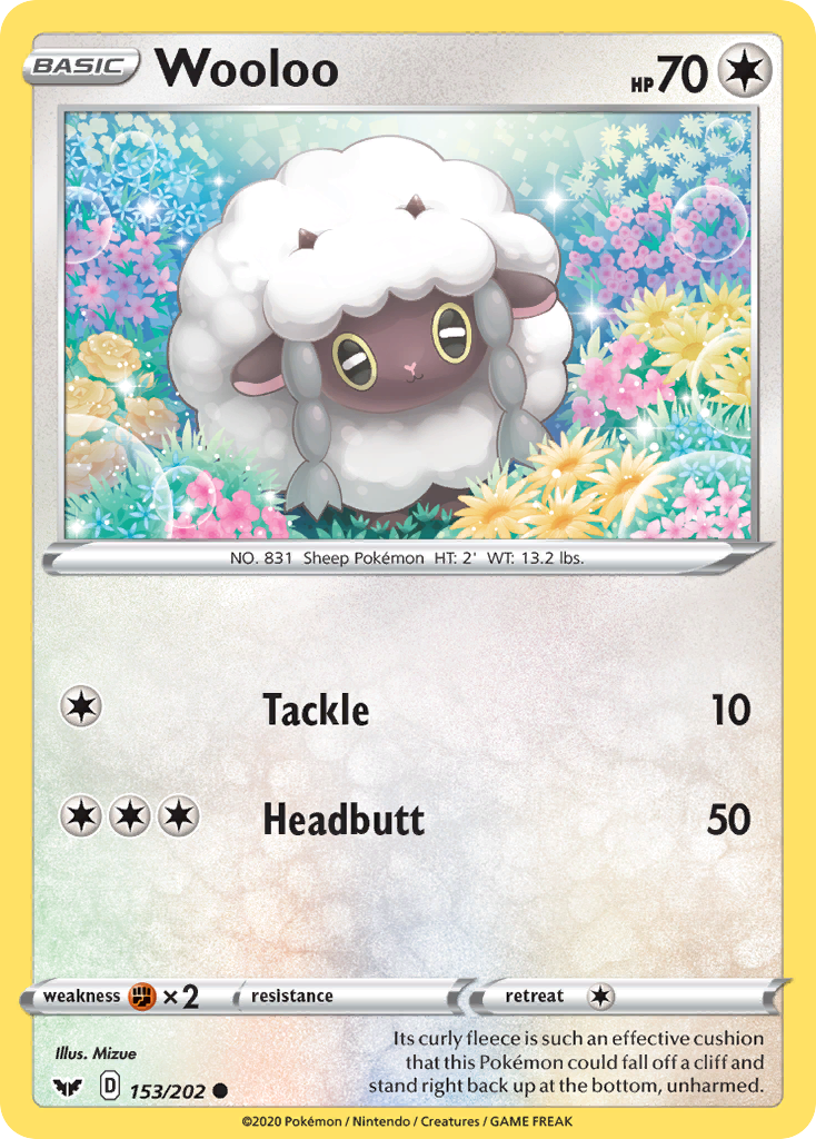 Wooloo (Sword & Shield SET) (Pokémon) (Basic) (Colorless) (HP: 70) (Common) (PKM Sword & Shield SET-61)