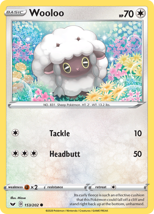Wooloo (Sword & Shield SET) (Pokémon) (Basic) (Colorless) (HP: 70) (Common) (PKM Sword & Shield SET-61)