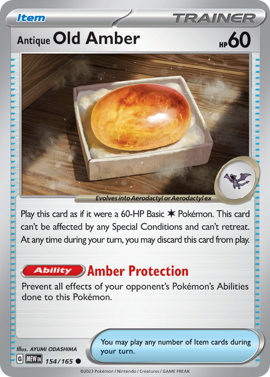 Antique Old Amber (151 SET) (Trainer) (Item) (HP: 60) (Common) (PKM 151 SET-62)