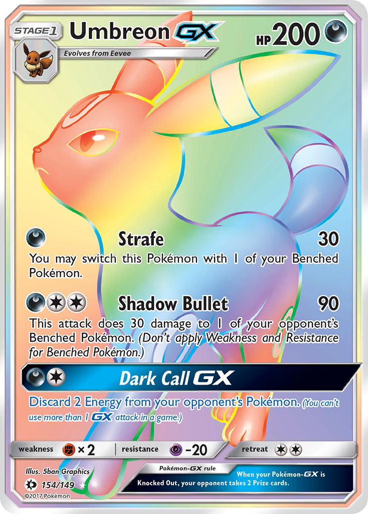 Umbreon-GX - Sun & Moon SET-154
