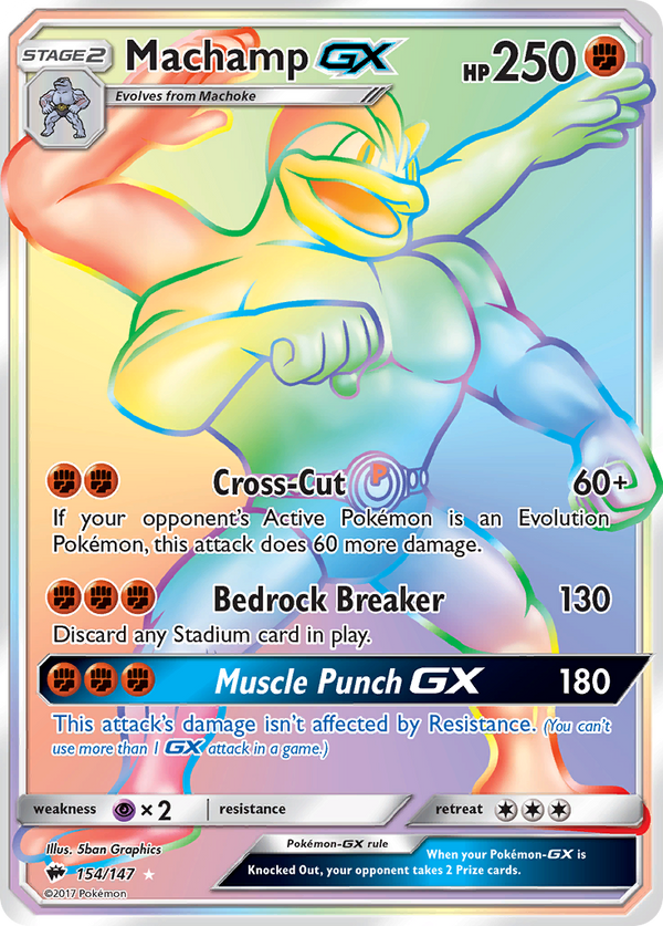 Machamp-GX - Burning Shadows SET-154