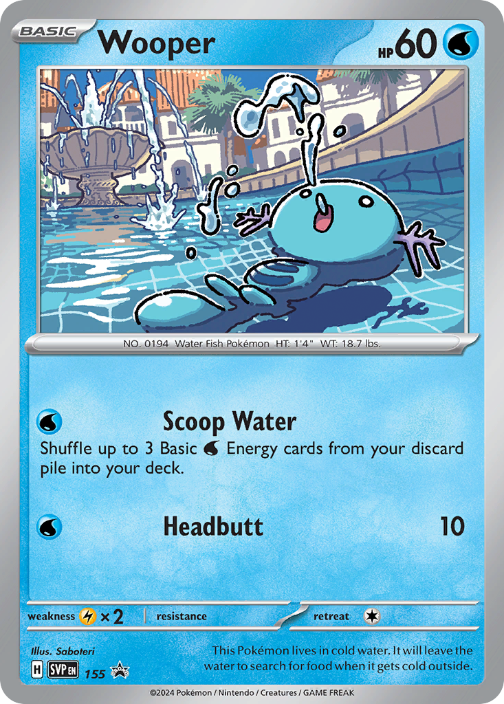 Wooper (Scarlet & Violet Black Star Promos SET) (Pokémon) (Basic) (Water) (HP: 60) (Promo) (PKM Scarlet & Violet Black Star Promos SET-63)