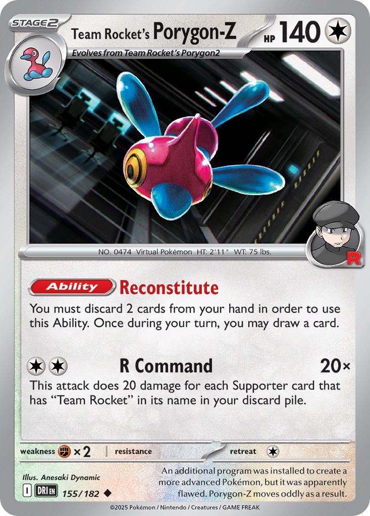 Team Rocket's Porygon-Z - Destined Rivals SET-155