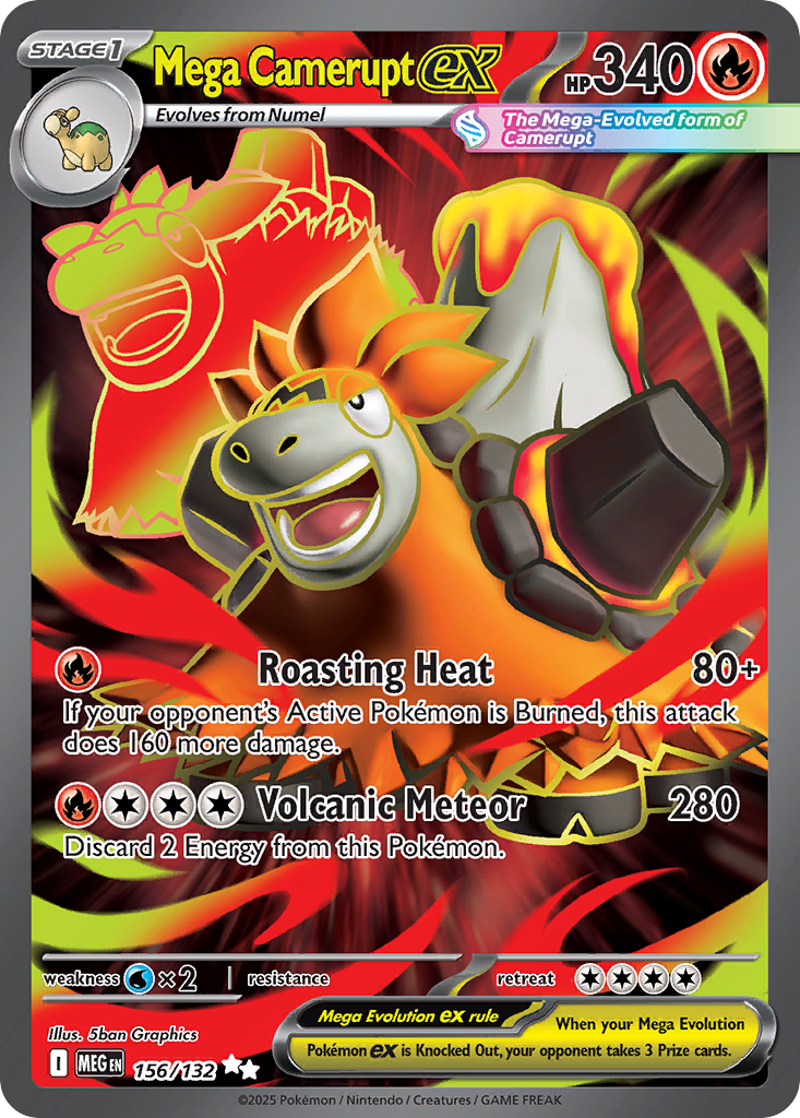 Mega Camerupt EX - Mega Evolution SET-156