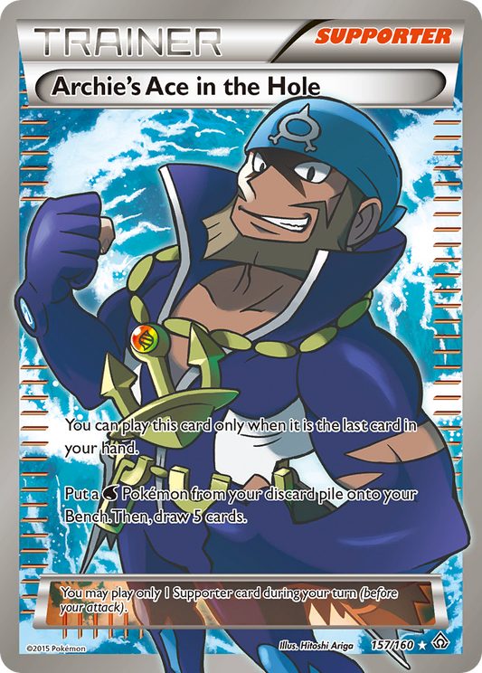 Archie's Ace in the Hole (Primal Clash SET) (Trainer) (Supporter) (Rare Ultra) (PKM Primal Clash SET-65)