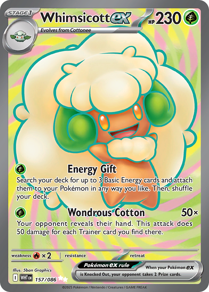 Whimsicott EX - White Flare SET-157