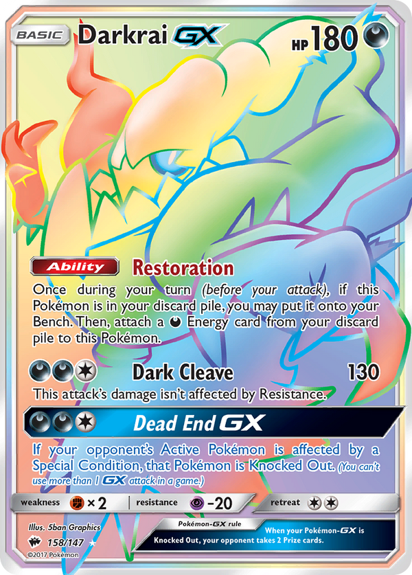 Darkrai-GX - Burning Shadows SET-158