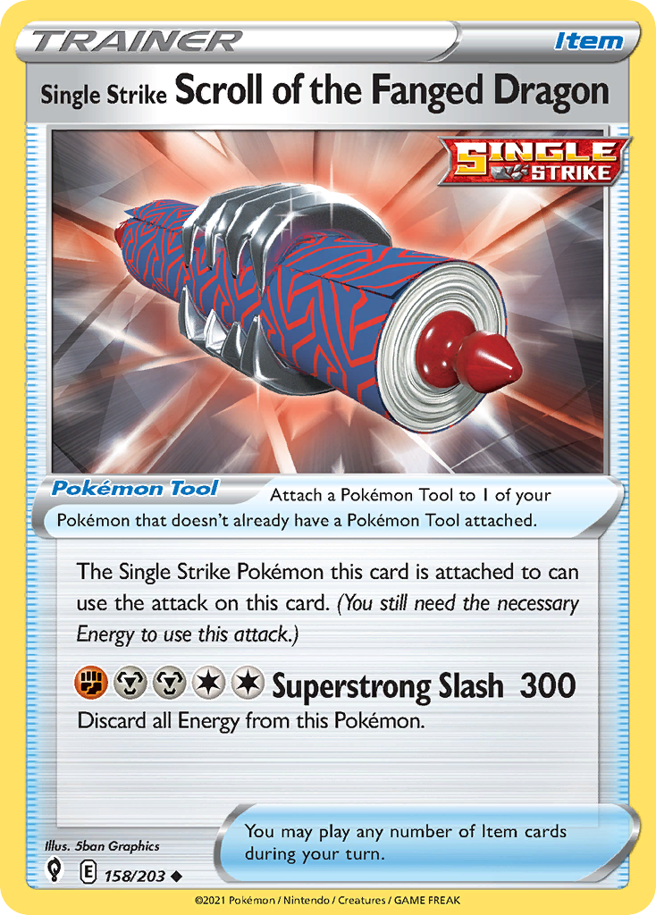 Single Strike Scroll of the Fanged Dragon - Evolving Skies SET-158