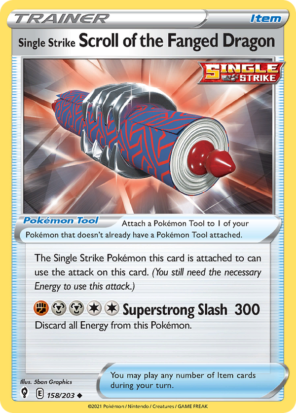 Single Strike Scroll of the Fanged Dragon - Evolving Skies SET-158