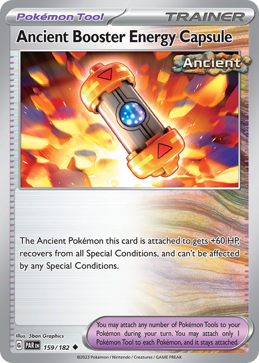Ancient Booster Energy Capsule (Paradox Rift SET) (Trainer) (Pokémon Tool, Ancient) (Uncommon) (PKM Paradox Rift SET-67)