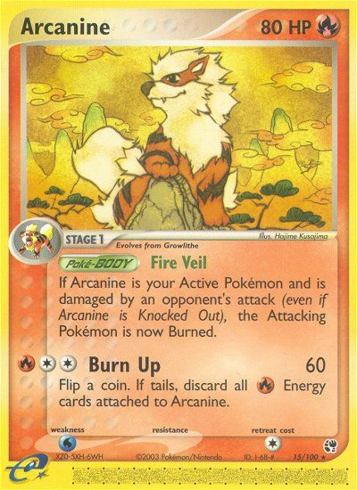 Arcanine (Sandstorm SET) (Pokémon) (Stage 1) (Fire) (HP: 80) (Rare) (PKM Sandstorm SET-8)