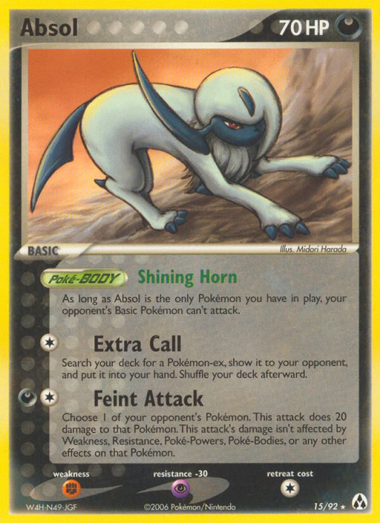 Absol (Legend Maker SET) (Pokémon) (Basic) (Darkness) (HP: 70) (Rare) (PKM Legend Maker SET-7)