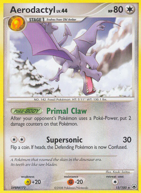 Aerodactyl (Majestic Dawn SET) (Pokémon) (Stage 1) (Colorless) (HP: 80) (Rare) (PKM Majestic Dawn SET-8)