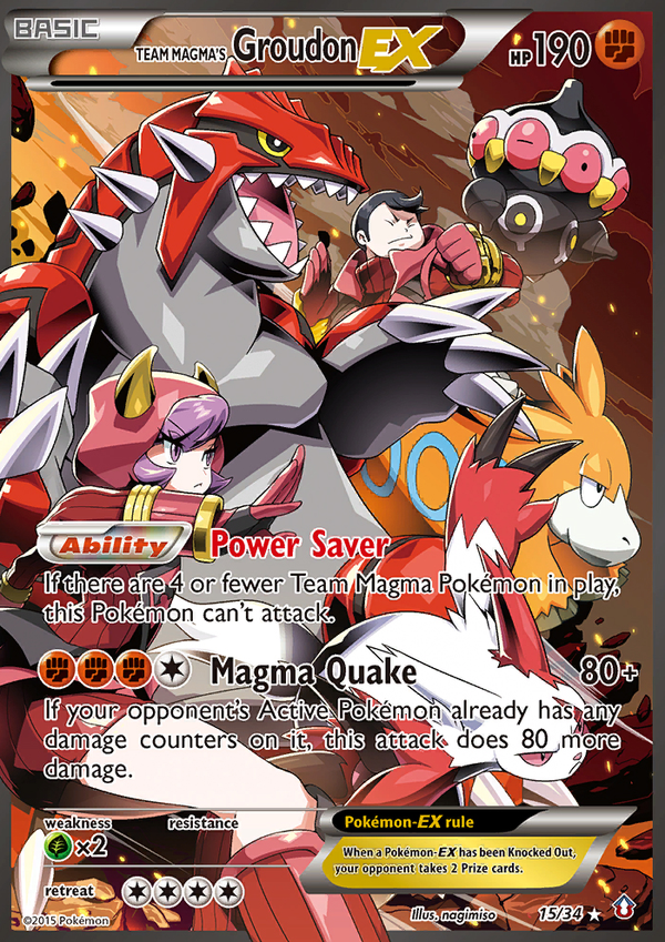 Team Magma's Groudon-EX - Double Crisis SET-15