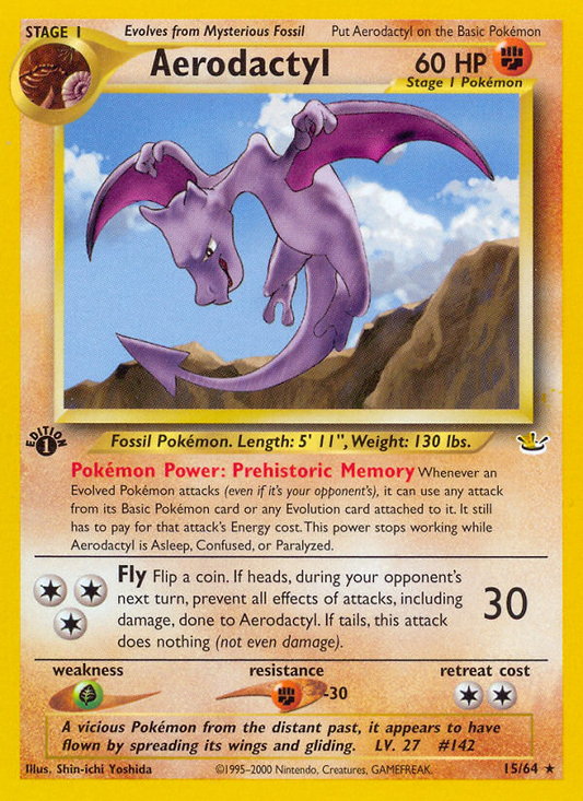 Aerodactyl (Neo Revelation SET) (Pokémon) (Stage 1) (Fighting) (HP: 60) (Rare) (PKM Neo Revelation SET-7)