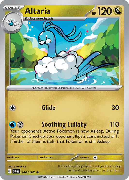 Altaria (Obsidian Flames SET) (Pokémon) (Stage 1) (Dragon) (HP: 120) (Uncommon) (PKM Obsidian Flames SET-69)