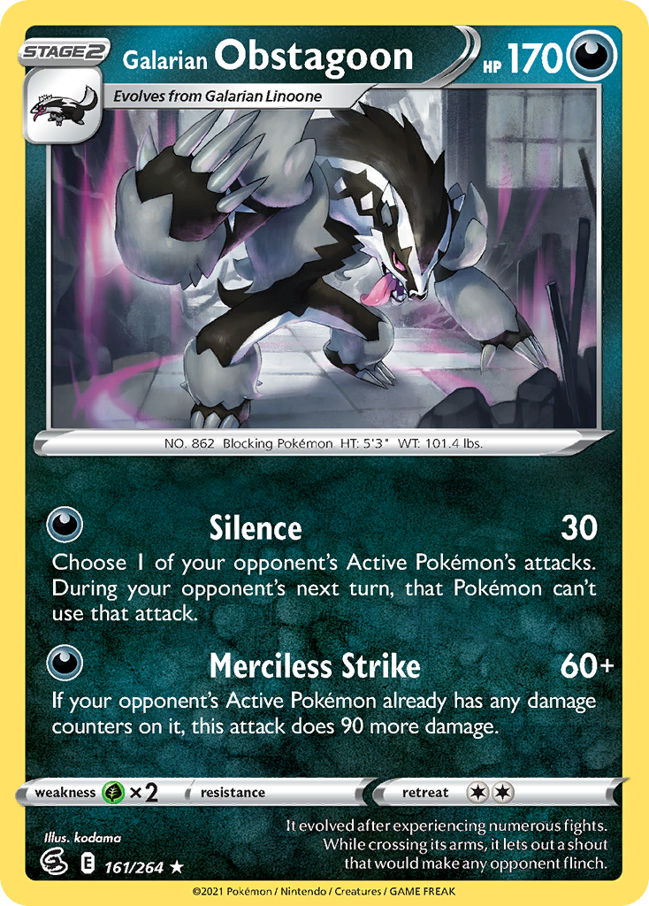Galarian Obstagoon - Fusion Strike SET-161