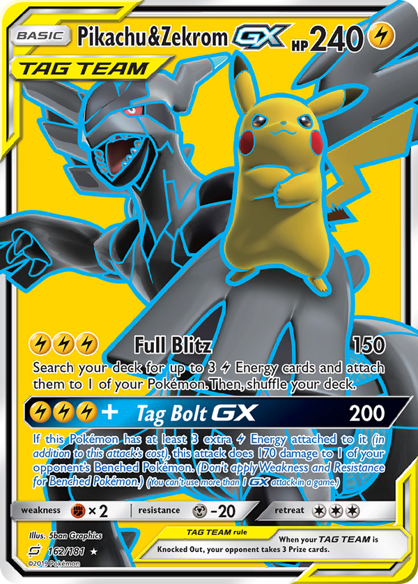 Pikachu & Zekrom-GX - Team Up SET-162