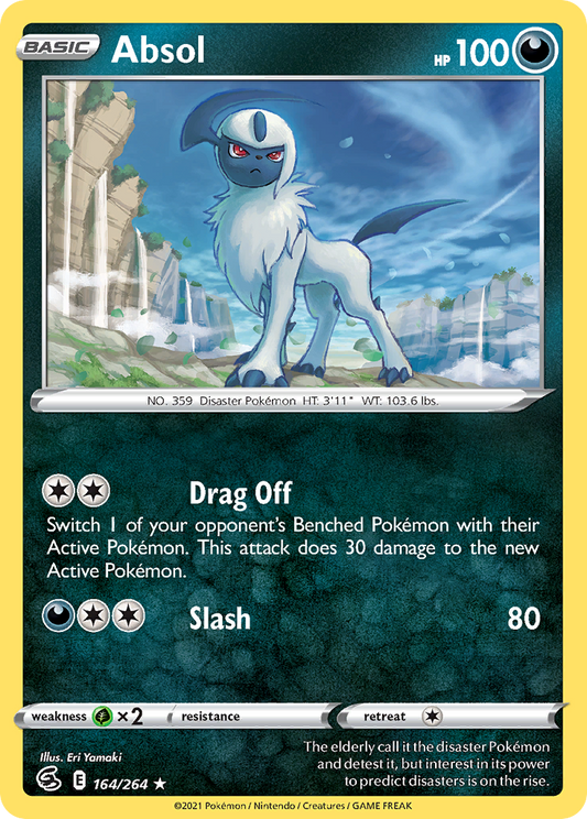 Absol (Fusion Strike SET) (Pokémon) (Basic) (Darkness) (HP: 100) (Rare) (PKM Fusion Strike SET-73)
