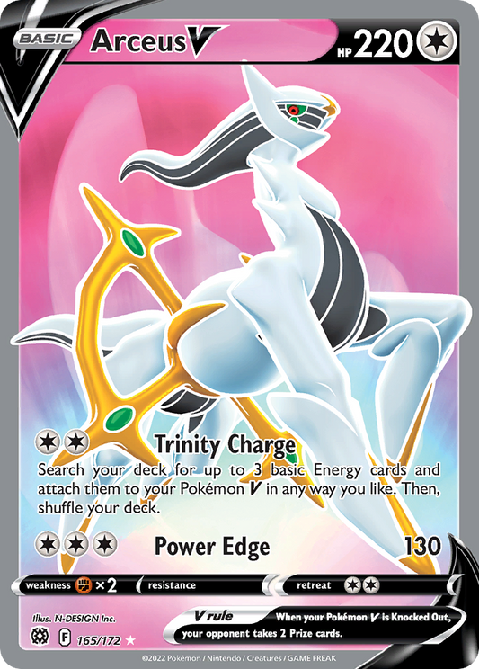 Arceus V (Brilliant Stars SET) (Pokémon) (Basic, V) (Colorless) (HP: 220) (Rare Ultra) (PKM Brilliant Stars SET-74)