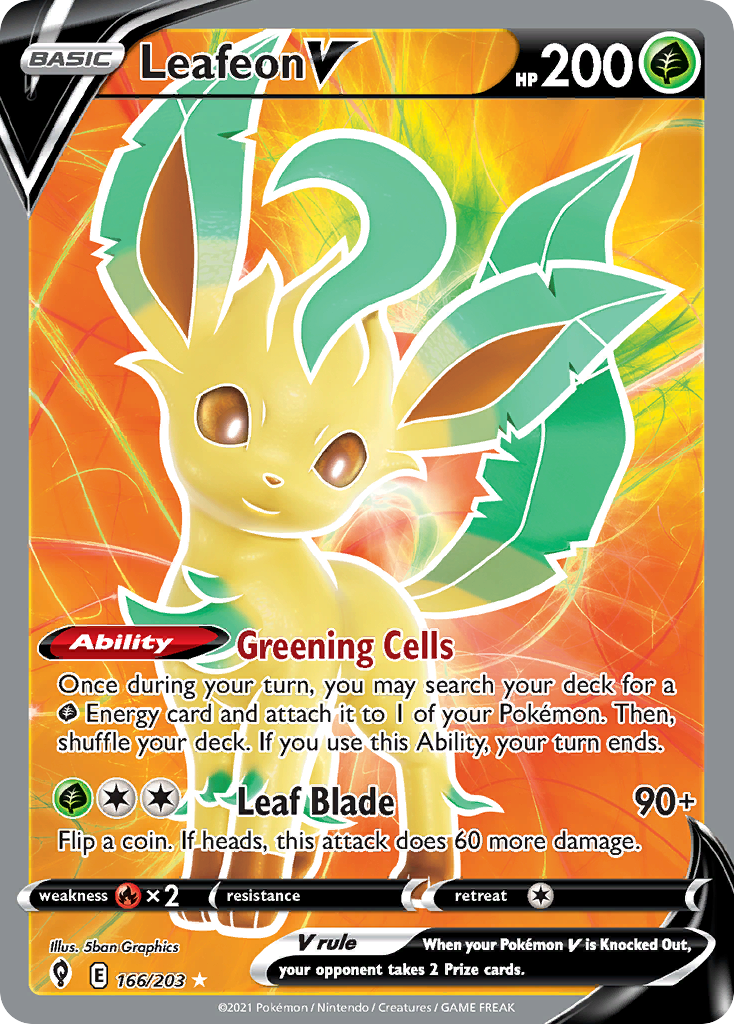 Leafeon V - Evolving Skies SET-166