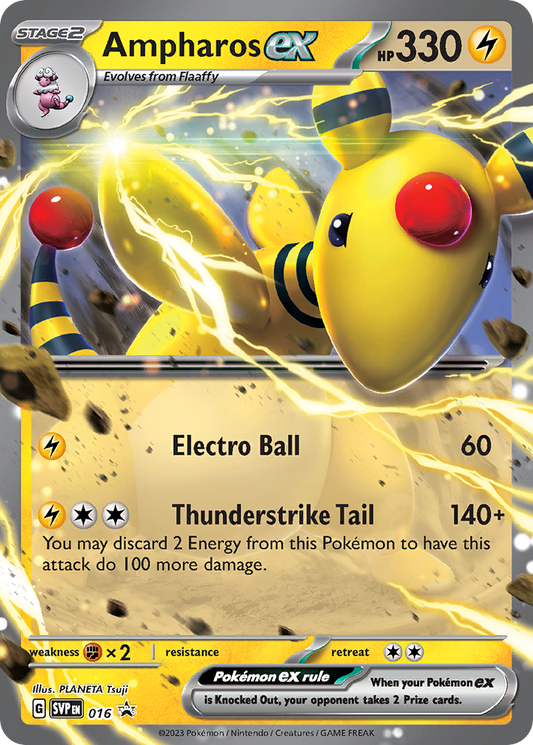 Ampharos ex (Scarlet & Violet Black Star Promos SET) (Pokémon) (Stage 2, ex) (Lightning) (HP: 330) (Promo) (PKM Scarlet & Violet Black Star Promos SET-68)