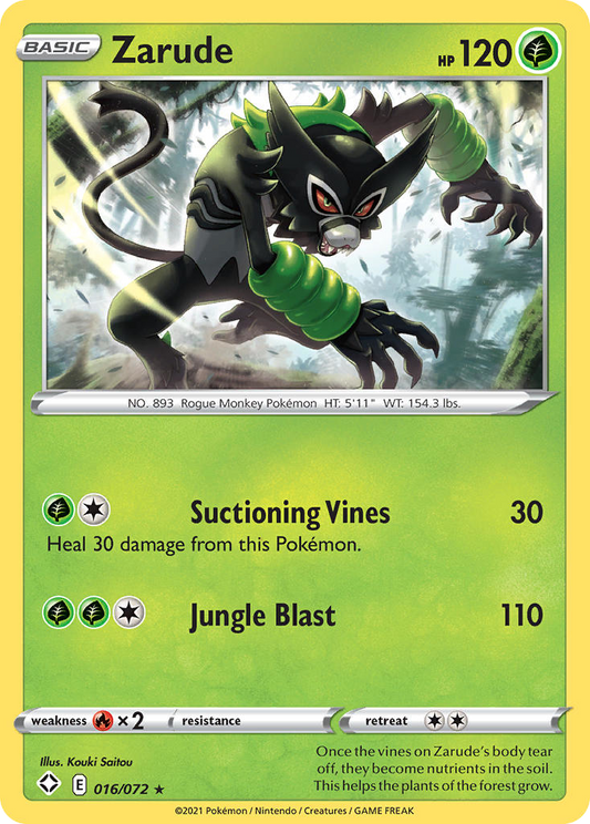 Zarude (Shining Fates SET) (Pokémon) (Basic) (Grass) (HP: 120) (Rare) (PKM Shining Fates SET-8)