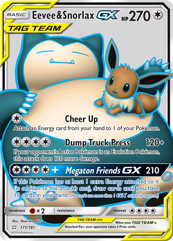 Eevee & Snorlax-GX - Team Up SET-171