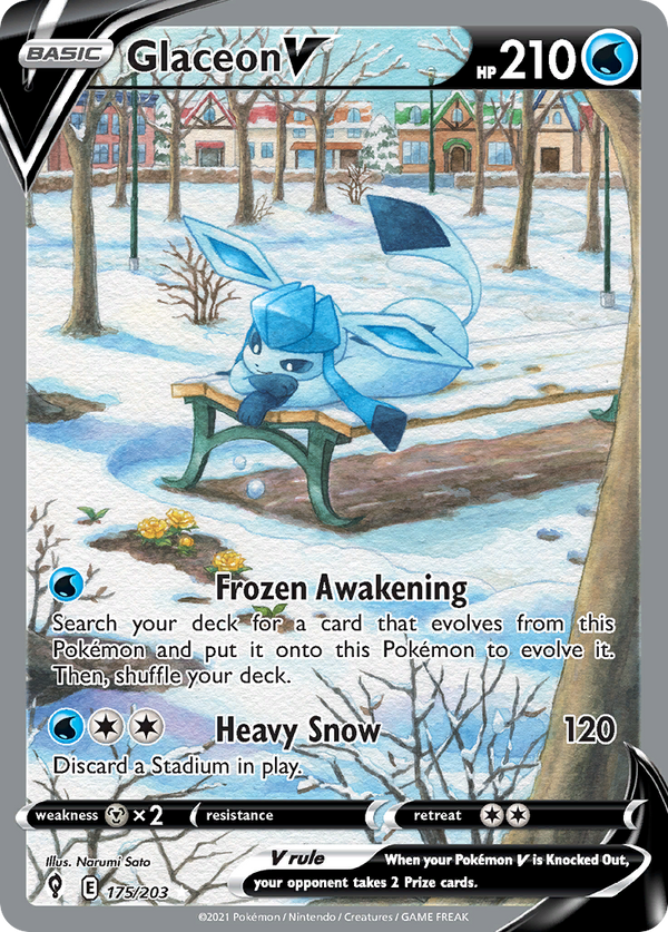 Glaceon V - Evolving Skies SET-175